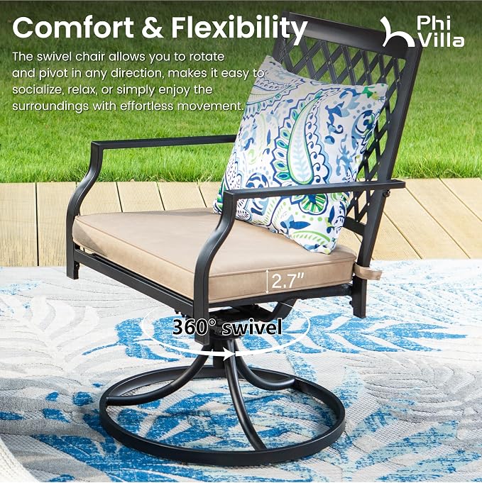 PHI VILLA 9 Pieces Outdoor Dining Set - Image 4