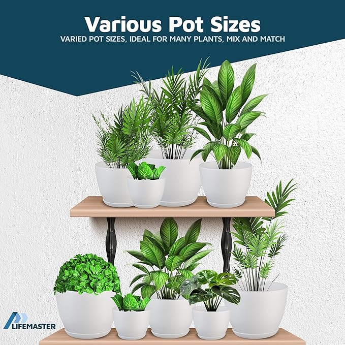 Lifemaster Eco Friendly Plant Pot Set -20-Pack Home Decor Flower Indoor and - Image 4