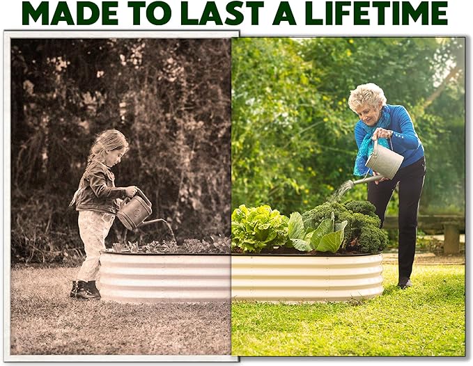Plant & Plot Galvanized Raised Garden Beds Outdoor // 6×3×1 ft Planter Raised - Image 3