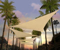 Amgo Custom Size 17' x 17' x 17' Beige Triangle Sun Shade Sail Order to Make by Amgo