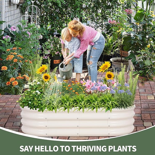 1MORE Galvanized Raised Garden Bed- Planter Garden Boxes Outdoor, Raised Beds - Image 2