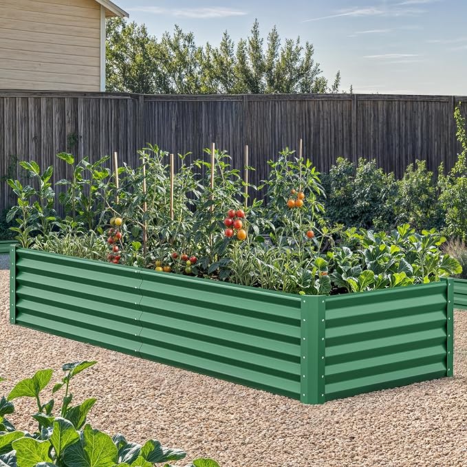 YITAHOME 6x3x1.5 2pcs Large Raised Garden Bed Kit, Galvanized Metal Planter Box - Image 3
