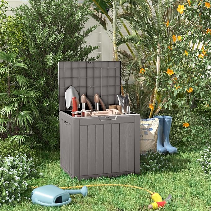 30 Gallon Outdoor Storage Box, Large Resin Deck Box - Image 6