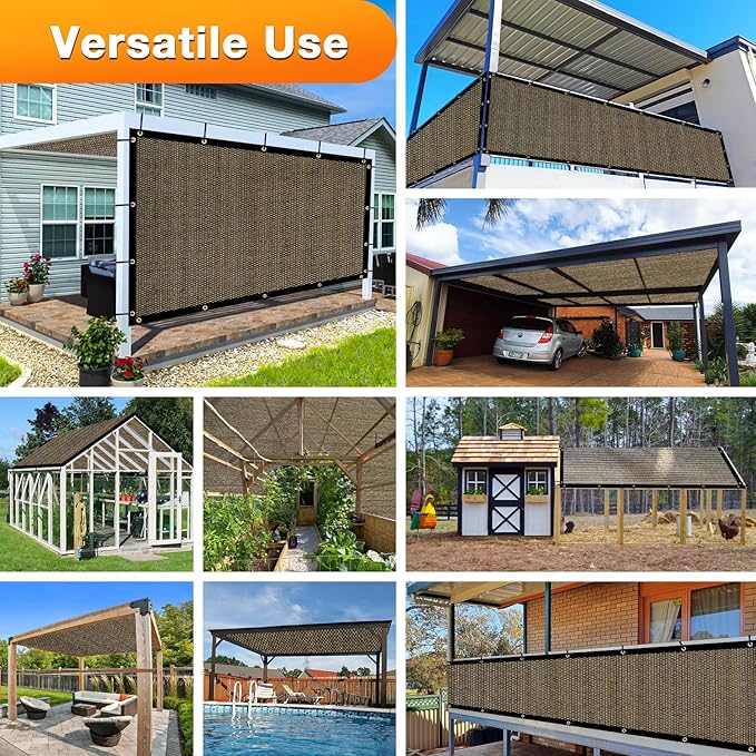 Artpuch Outdoor Pergola Shade Cover 10x21 FT Sun Shade Cloth - Image 6