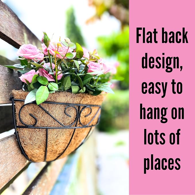 LaLaGreen Outdoor Wall Planters, 4 Pack, 14 Inch Large Balcony Planter Railings - Image 9