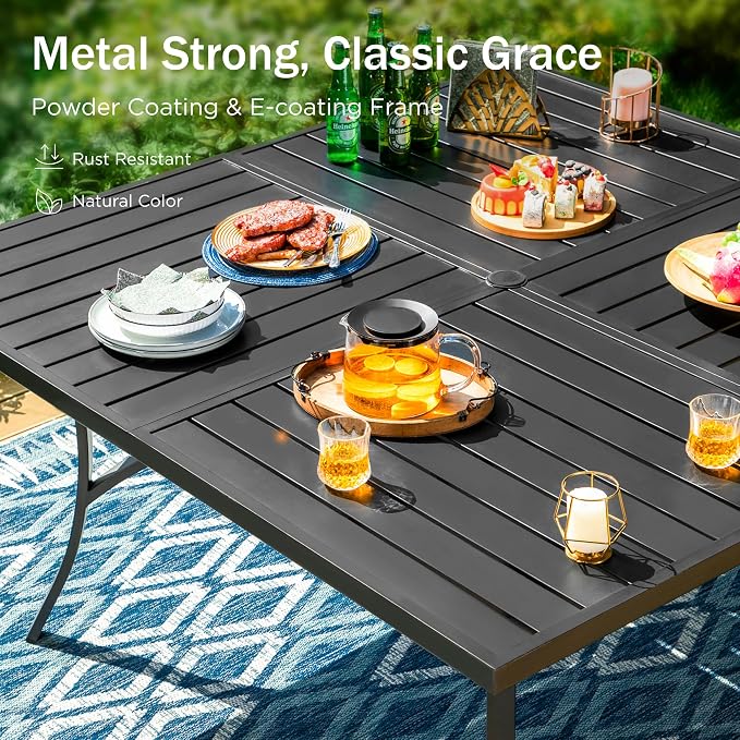 PHI VILLA 9 Pieces Outdoor Dining Set - Image 8