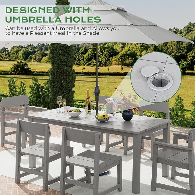 5-Piece HIPS Patio Dining Set for 4 Person Outdoor Dining Sets - Image 4