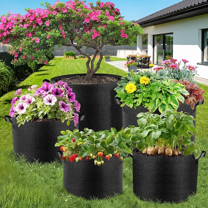 10 Pack 15 Gallon Grow Bags, Thickened Nonwoven Fabric Planter Pots - Image 7