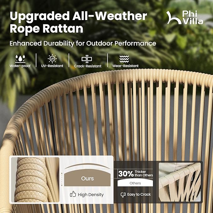 PHI VILLA 5 Piece Outdoor Dining Set - Image 3