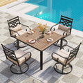 PHI VILLA 5 Pieces Outdoor Dining Set by PHIVILLAThepioneerofcomfortablehouseholdsupplies