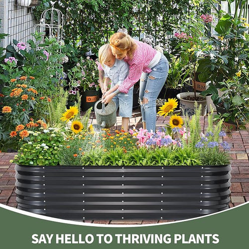 1MORE Galvanized Raised Garden Bed- Planter Garden Boxes Outdoor, Raised Beds - Image 2