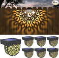Solar Fence Lights 6 Pack Solar Deck Lights Waterproof LED Powered Step Wall by Gardsee
