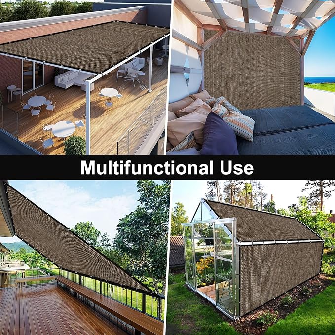 Artpuch 90% Sun Shade Cloth, 8 x 10 FT Pergola Shade Cover Canopy - Image 8
