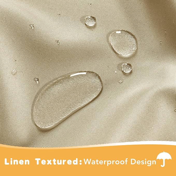 HolidayIdeas Outdoor Curtains for Patio Waterproof, 4 Panels - Image 2