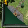 Amgo Custom Size 14' x 23' x 26.9' Green Right Triangle Sun Shade Sail Order to by Amgo