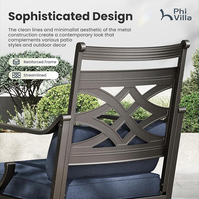 PHI VILLA 5 Pieces Outdoor Dining Set - Image 4