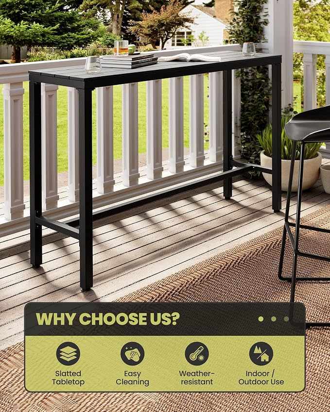 Crestlive Products Outdoor Bar Table and Chairs Set, 3 Piece Outside Patio Bar - Image 6