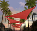 Amgo Custom Size 11' x 11' x 11' Red Triangle Sun Shade Sail Order to Make by Amgo