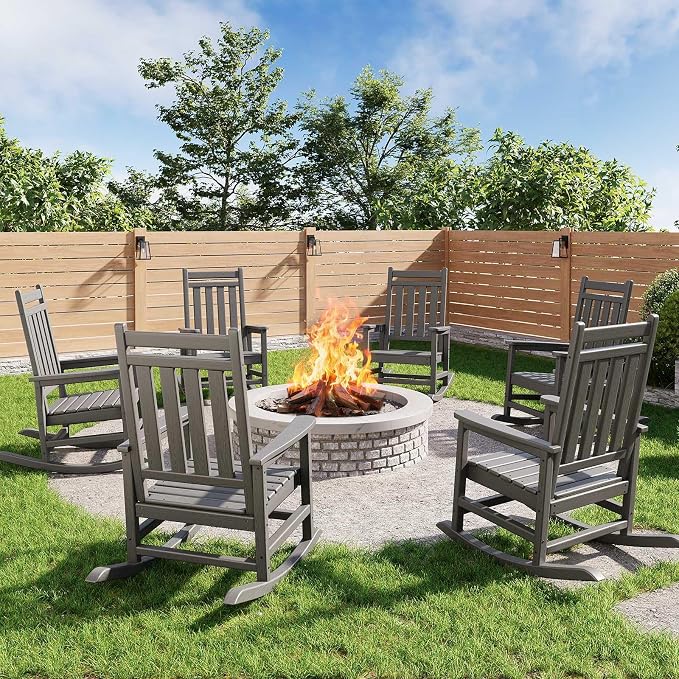 HDPE Rocking Chair Outdoor Set of 2 - Image 8