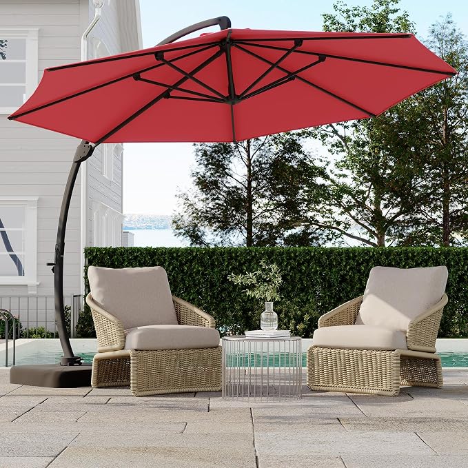 GarveeLife 11FT Cantilever Patio Umbrella - Image 9