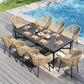 PHI VILLA 9 Pieces Outdoor Dining Set by PHIVILLAThepioneerofcomfortablehouseholdsupplies