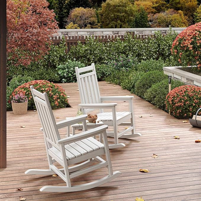 HDPE Rocking Chair Outdoor Set of 4 - Image 8