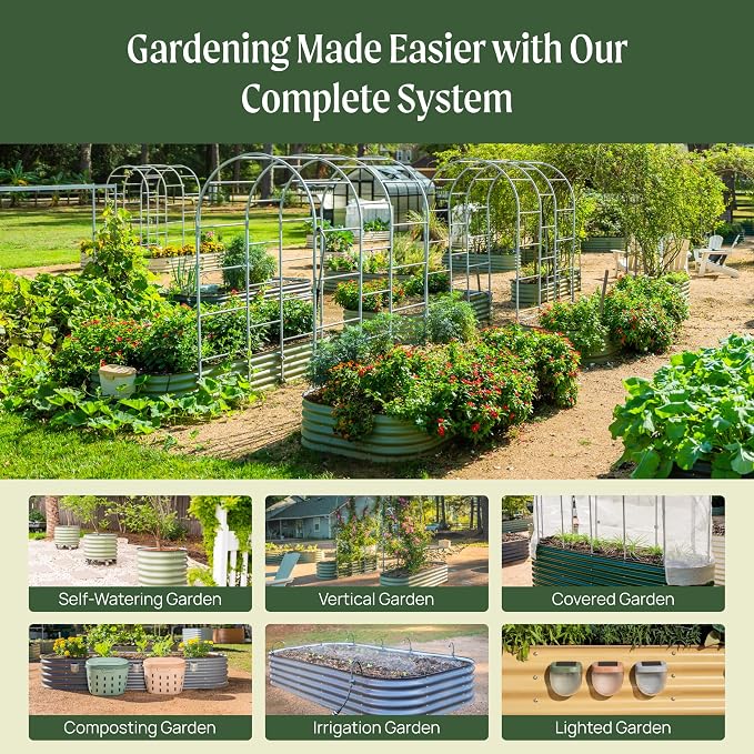 Vego garden Raised Garden Bed Kit, Pearl White - Image 8