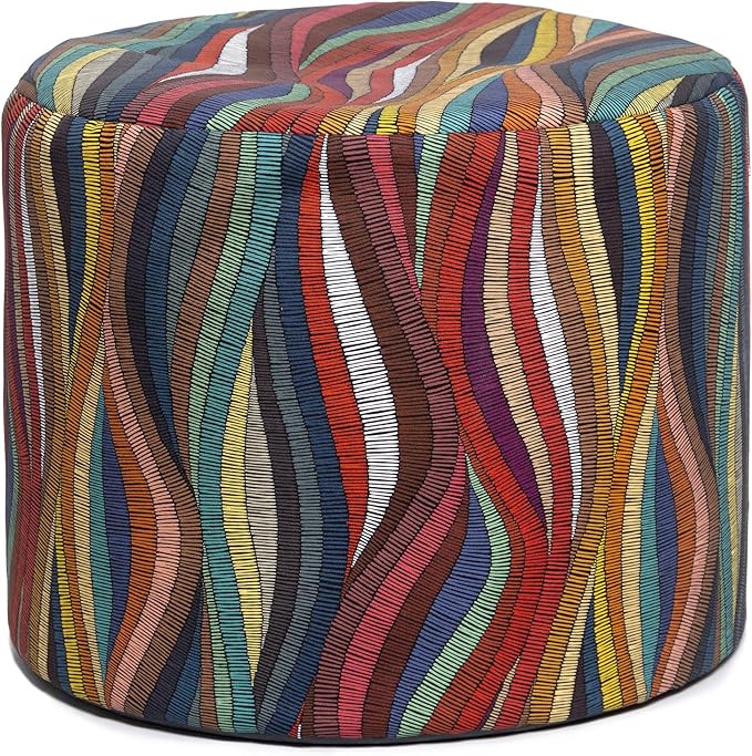 Jaxx Spring Indoor/Outdoor Bean Bag Pouf Ottoman, Kenyan Ropes by Jaxx
