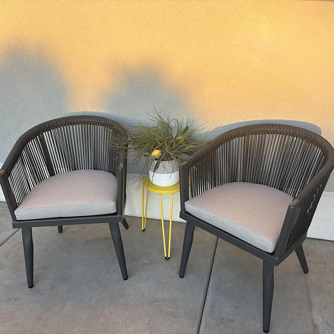 PURPLE LEAF Outdoor Dining Set for 4 All-Weather 5 Pieces Patio Aluminium - Image 2
