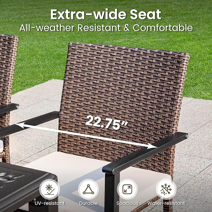 PHI VILLA 9 Pieces Outdoor Dining Set - Image 4