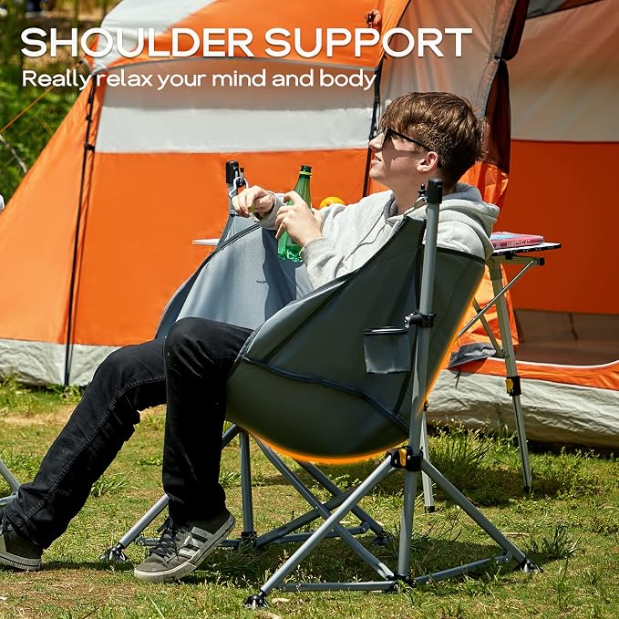 Portal Large Hammock Camping Chair Folding Rocking Chairs Portable Swinging - Image 4