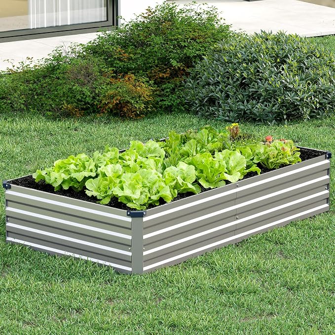 Vengarus 6x3x1FT Galvanized Raised Garden Bed Kit, Outdoor Metal Planter Box - Image 6