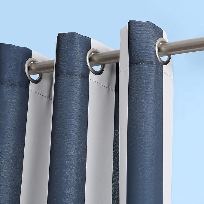 Sun Zero Valencia 2-Pack Cabana Stripe Indoor/Outdoor UV Protectant Energy - Image 2