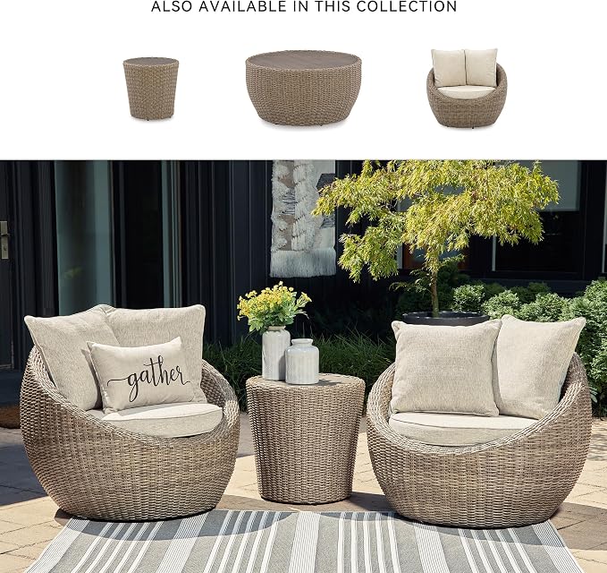 Signature Design by Ashley Danson Bohemian Outdoor End Table, Light Brown - Image 6