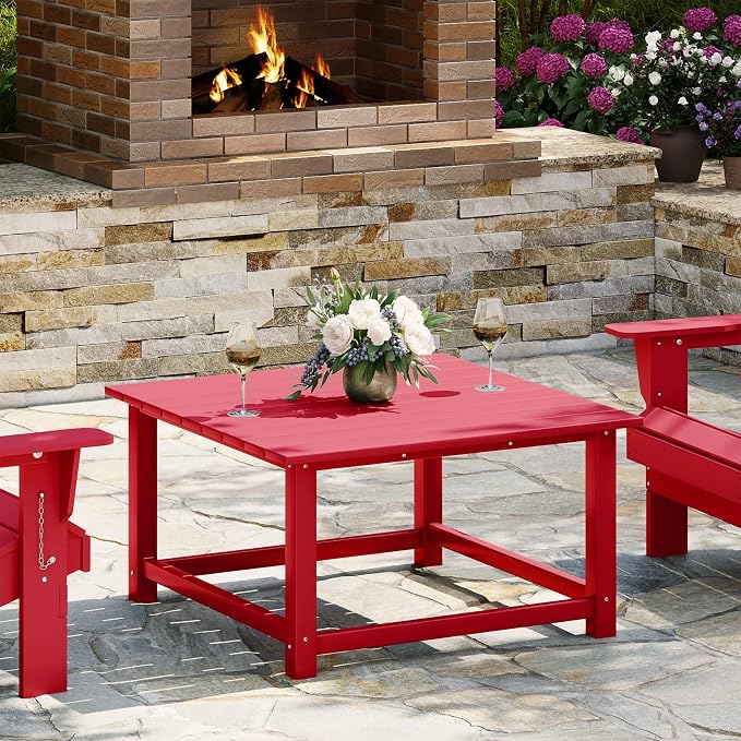 WestinTrends Malibu Low Outdoor HDPE Square Patio Coffee Table by WestinTrends
