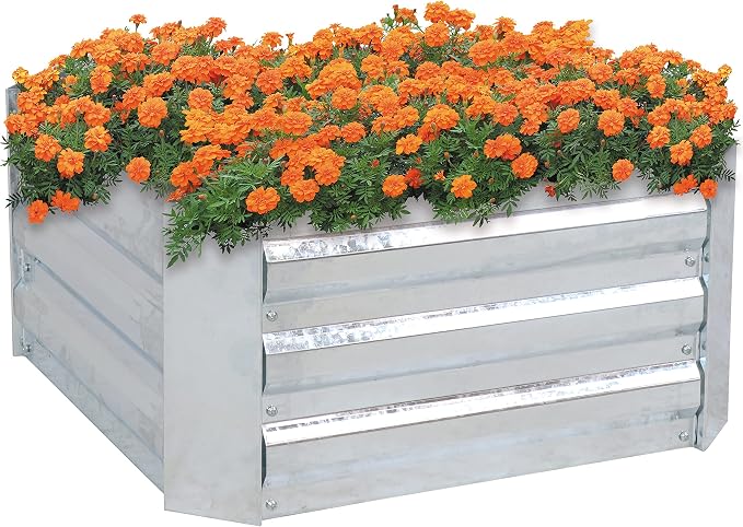 Sunnydaze 11.75" H Raised Metal Garden Bed by SunnydazeDecor