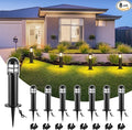 8 Pack LED Low Voltage Bollard Pathway Lights, 12V 200LM IP67 Waterproof by MOON-DE-AGE