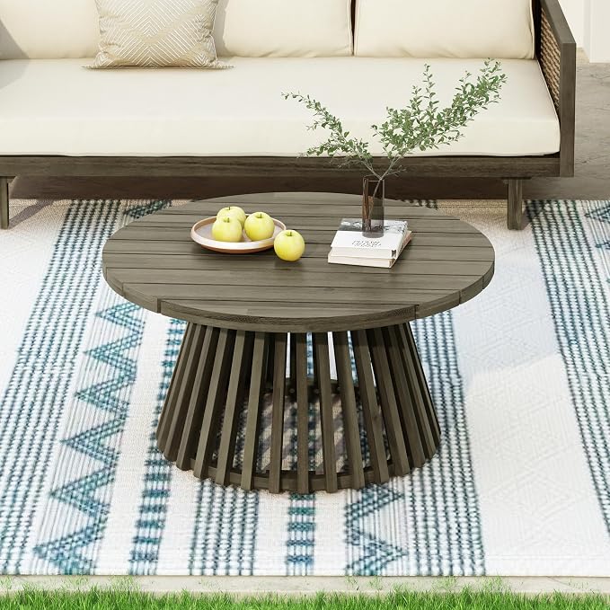 Merax Outdoor Acacia Wood Conversation Set - Image 3