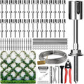 Wire Trellis for Climbing Plants Outdoor, 30-Set Wall Wire Trellis Kit by Acemaker