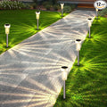 DERAYSION 12 Pack Solar Pathway Lights Outdoor, Auto Dusk-to-Dawn Landscape by DERAYSIONSolarLighting