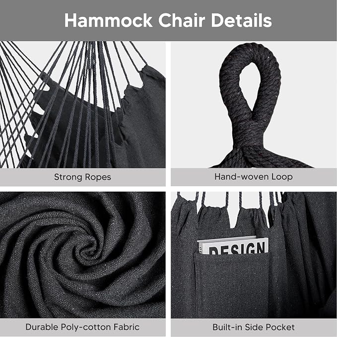 SUNCREAT 2-in-1 Convertible Backyard Fabric Hammock - Image 6