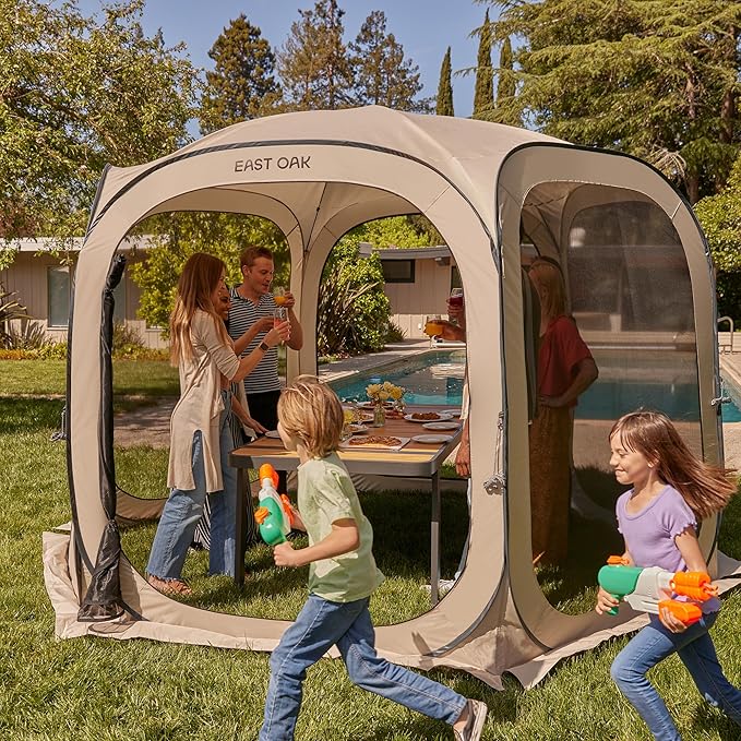 East Oak Screen House Tent Pop-Up, Portable Screen Room Canopy Instant Screen - Image 5