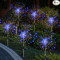 btfarm 6 Pack Solar Garden Lights Outdoor, 8 Modes Firework Lights Solar Powered by btfarmdecorativelighting