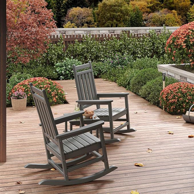 HDPE Rocking Chair Outdoor Set of 4 - Image 7