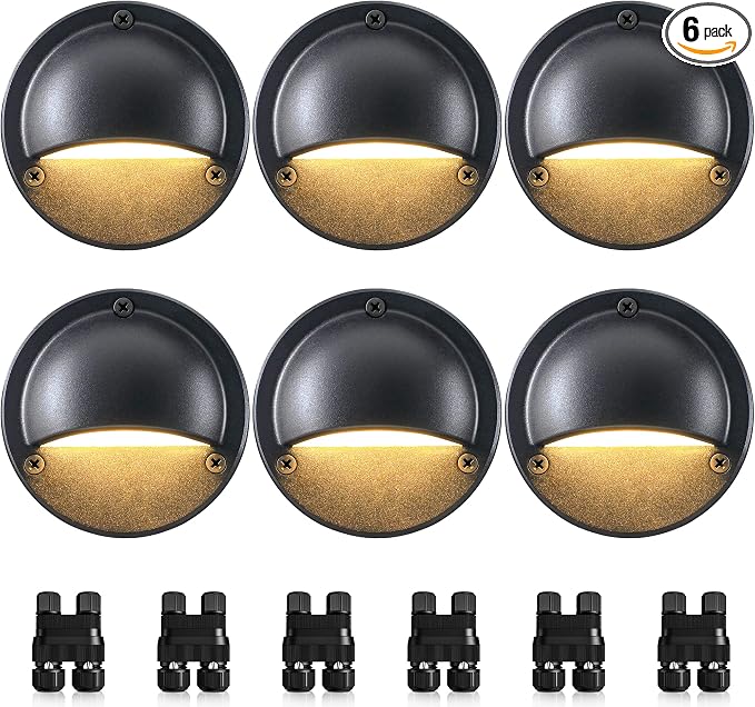 SUNVIE 5W LED Low Voltage Deck Lights, 12-24V Step Lights Outdoor by SUNVIE