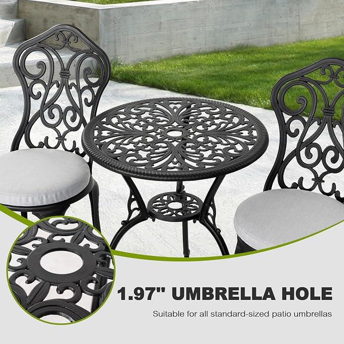 NUU GARDEN Patio 3-Piece Bistro Set - Image 4