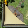 Amgo Custom Size 12' x 20' x 23.3' Beige Right Triangle Sun Shade Sail UPF50+ by Amgo