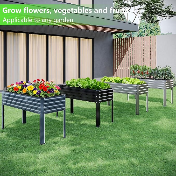 MGNO 2PCS Galvanized Raised Garden Bed Outdoor - Image 4