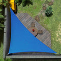 Amgo Custom Size 8' x 13' x 15.3' Blue Right Triangle Sun Shade Sail Order to by Amgo