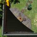 Amgo Custom Size 12' x 21' x 24.2' Black Right Triangle Sun Shade Sail UPF50+ by Amgo